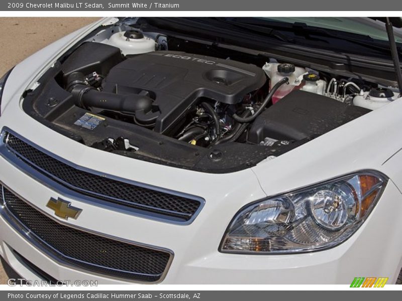 Summit White / Titanium 2009 Chevrolet Malibu LT Sedan