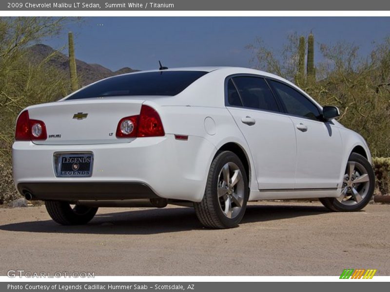Summit White / Titanium 2009 Chevrolet Malibu LT Sedan