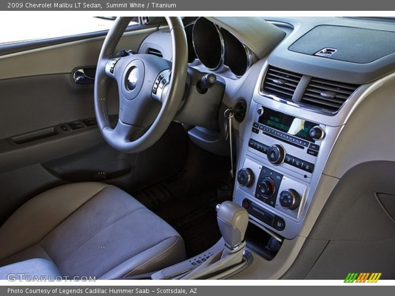 Summit White / Titanium 2009 Chevrolet Malibu LT Sedan