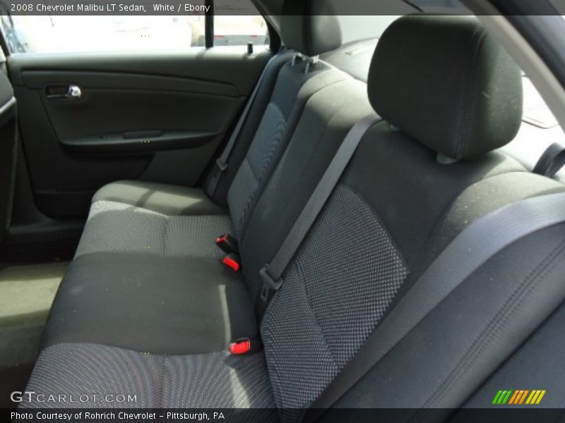 White / Ebony 2008 Chevrolet Malibu LT Sedan