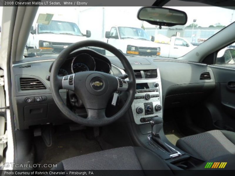 White / Ebony 2008 Chevrolet Malibu LT Sedan