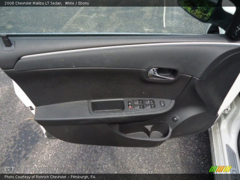 White / Ebony 2008 Chevrolet Malibu LT Sedan