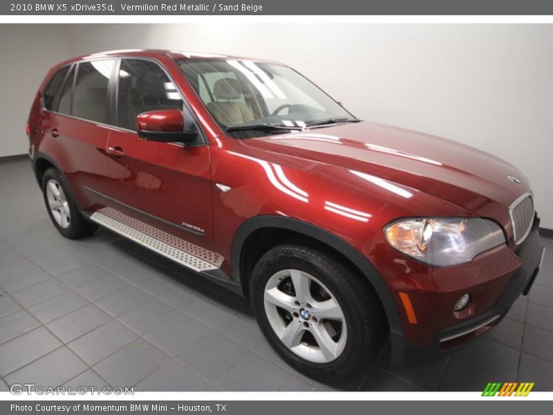 Vermilion Red Metallic / Sand Beige 2010 BMW X5 xDrive35d