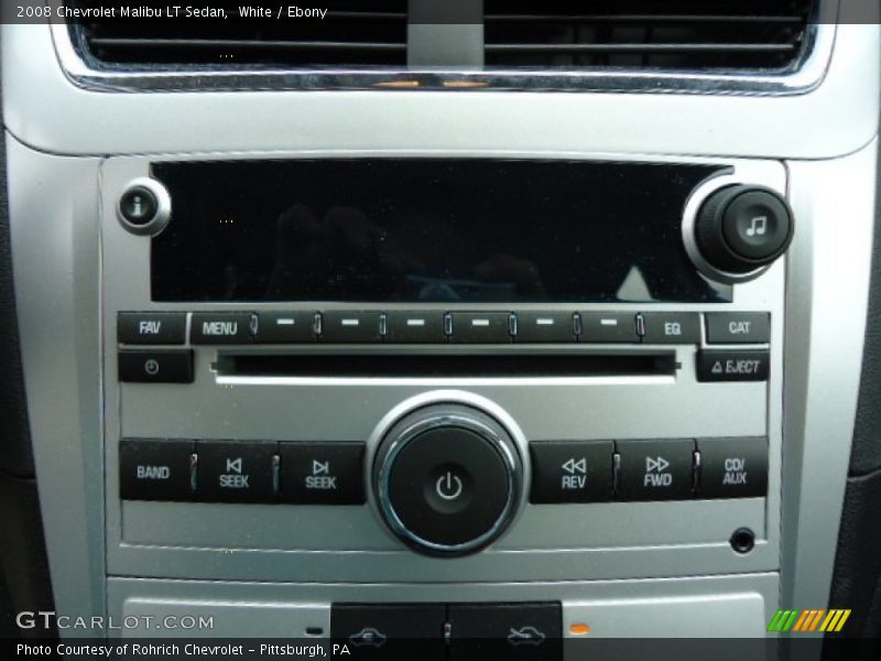 White / Ebony 2008 Chevrolet Malibu LT Sedan
