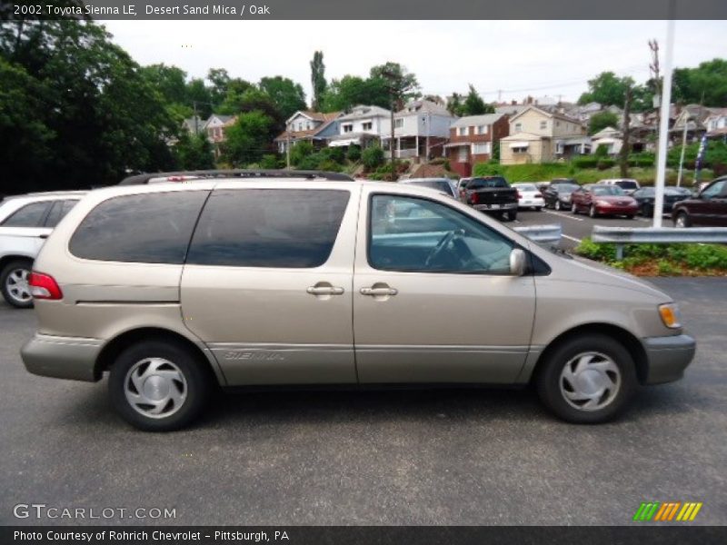 Desert Sand Mica / Oak 2002 Toyota Sienna LE