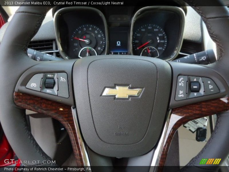Crystal Red Tintcoat / Cocoa/Light Neutral 2013 Chevrolet Malibu ECO