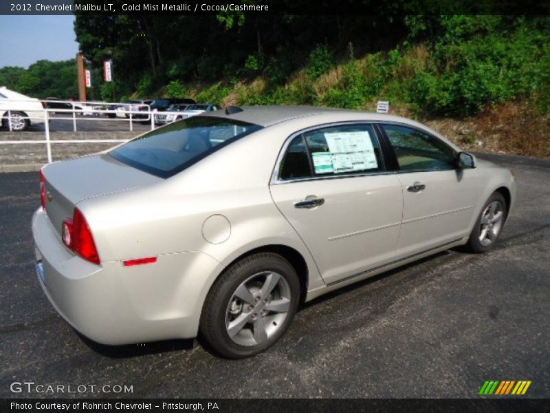Gold Mist Metallic / Cocoa/Cashmere 2012 Chevrolet Malibu LT