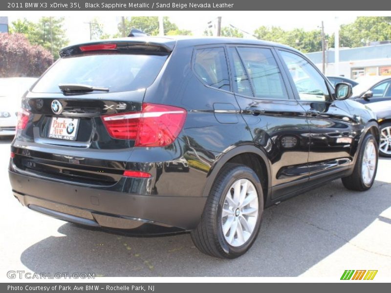 Black Sapphire Metallic / Sand Beige Nevada Leather 2011 BMW X3 xDrive 35i