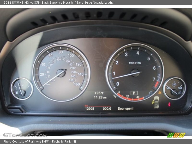 Black Sapphire Metallic / Sand Beige Nevada Leather 2011 BMW X3 xDrive 35i