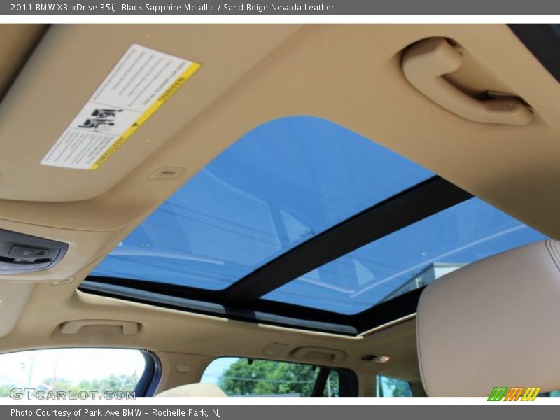 Black Sapphire Metallic / Sand Beige Nevada Leather 2011 BMW X3 xDrive 35i