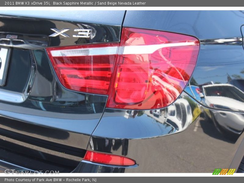 Black Sapphire Metallic / Sand Beige Nevada Leather 2011 BMW X3 xDrive 35i