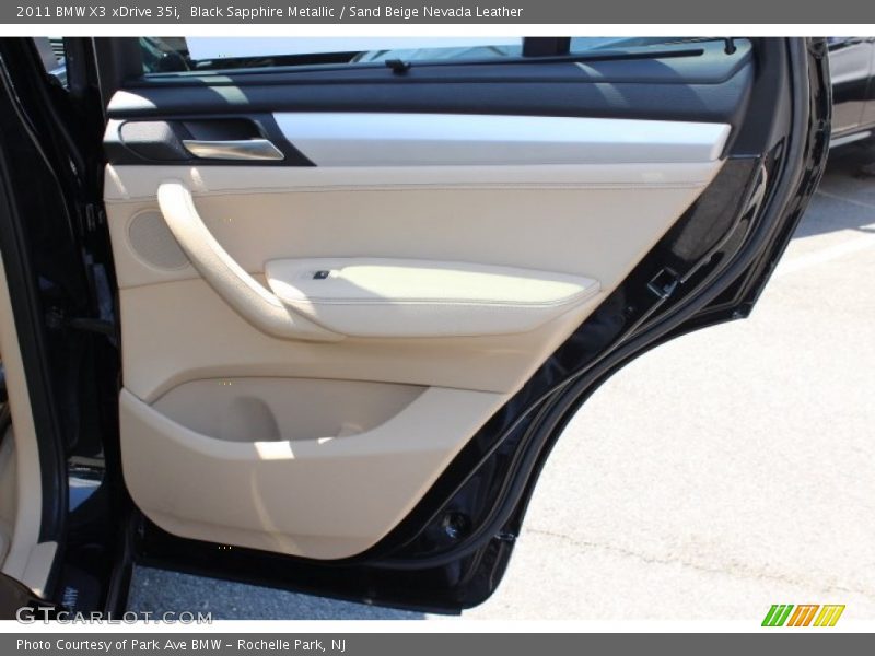 Black Sapphire Metallic / Sand Beige Nevada Leather 2011 BMW X3 xDrive 35i