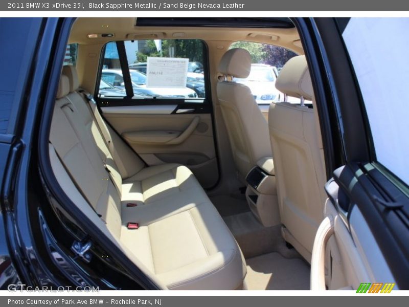 Black Sapphire Metallic / Sand Beige Nevada Leather 2011 BMW X3 xDrive 35i