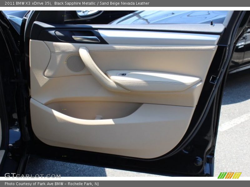 Black Sapphire Metallic / Sand Beige Nevada Leather 2011 BMW X3 xDrive 35i