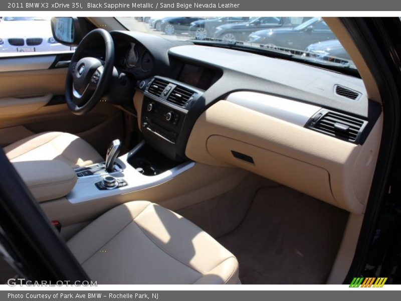 Black Sapphire Metallic / Sand Beige Nevada Leather 2011 BMW X3 xDrive 35i