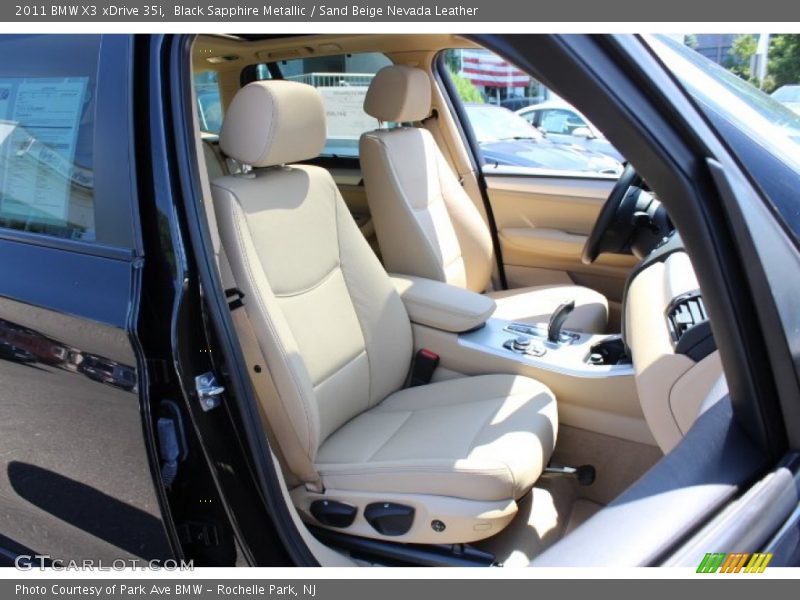 Black Sapphire Metallic / Sand Beige Nevada Leather 2011 BMW X3 xDrive 35i