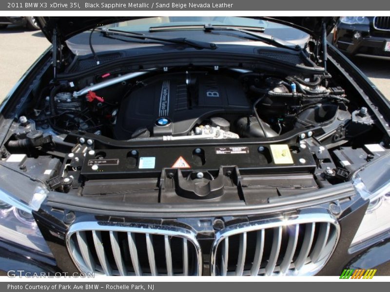 Black Sapphire Metallic / Sand Beige Nevada Leather 2011 BMW X3 xDrive 35i