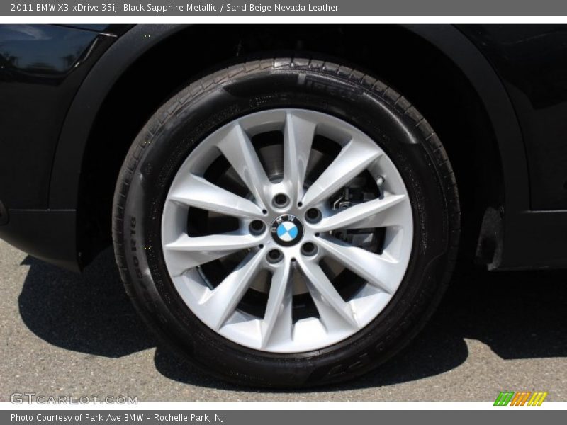 Black Sapphire Metallic / Sand Beige Nevada Leather 2011 BMW X3 xDrive 35i