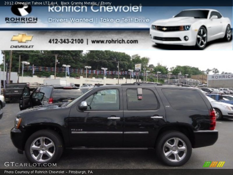Black Granite Metallic / Ebony 2012 Chevrolet Tahoe LTZ 4x4