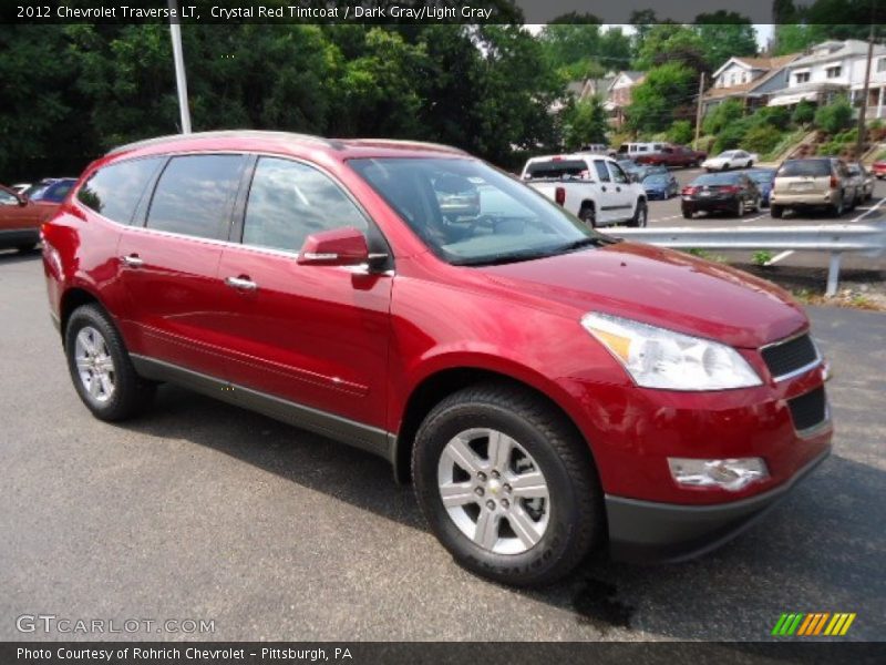 Crystal Red Tintcoat / Dark Gray/Light Gray 2012 Chevrolet Traverse LT