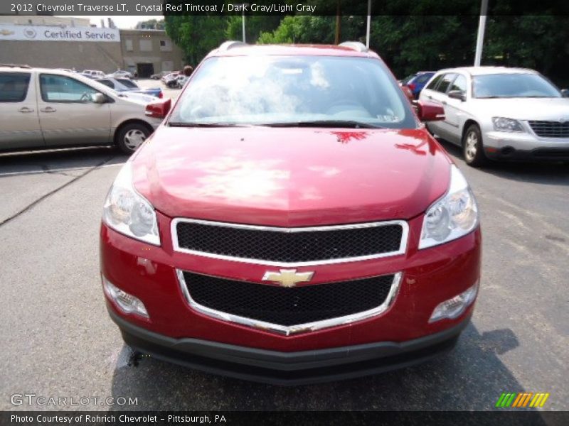 Crystal Red Tintcoat / Dark Gray/Light Gray 2012 Chevrolet Traverse LT