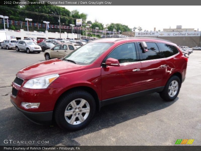 Crystal Red Tintcoat / Dark Gray/Light Gray 2012 Chevrolet Traverse LT