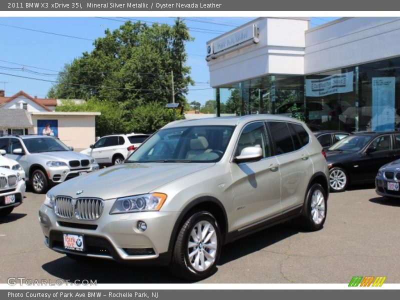 Mineral Silver Metallic / Oyster Nevada Leather 2011 BMW X3 xDrive 35i