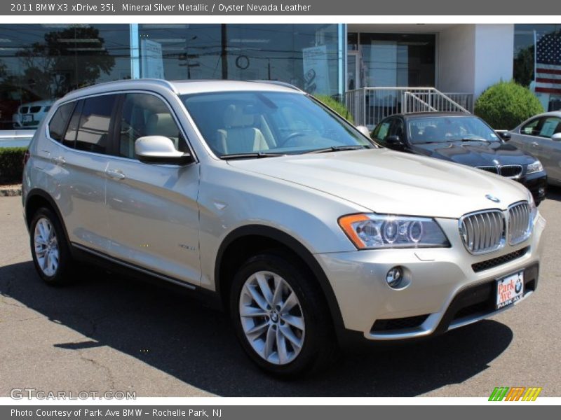 Mineral Silver Metallic / Oyster Nevada Leather 2011 BMW X3 xDrive 35i