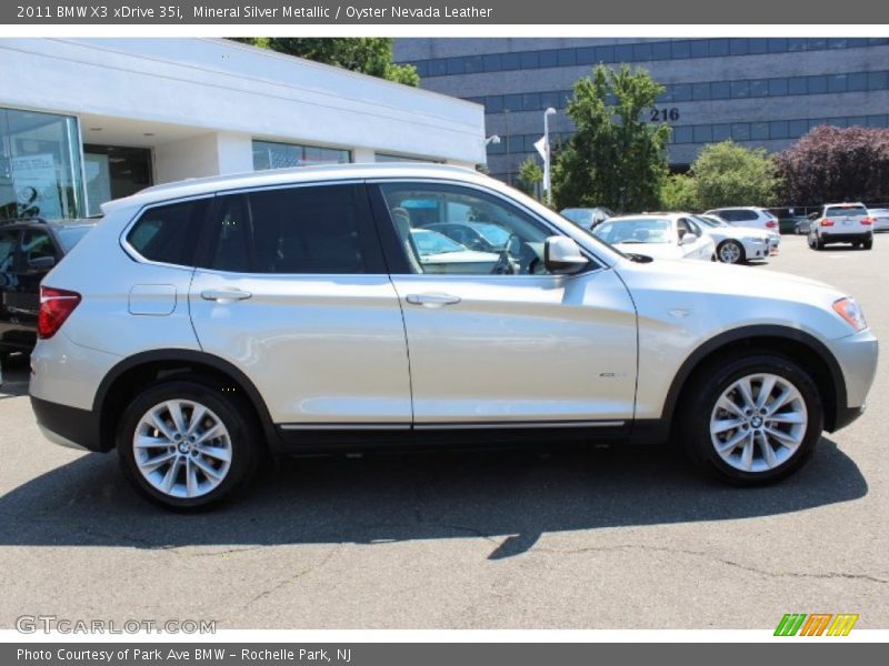 Mineral Silver Metallic / Oyster Nevada Leather 2011 BMW X3 xDrive 35i