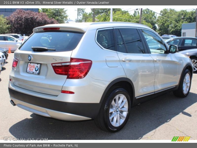Mineral Silver Metallic / Oyster Nevada Leather 2011 BMW X3 xDrive 35i