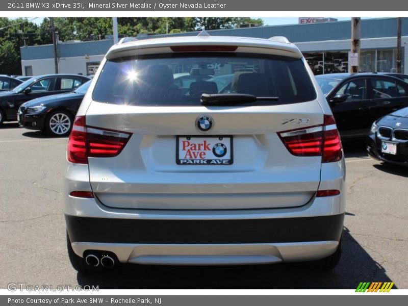 Mineral Silver Metallic / Oyster Nevada Leather 2011 BMW X3 xDrive 35i
