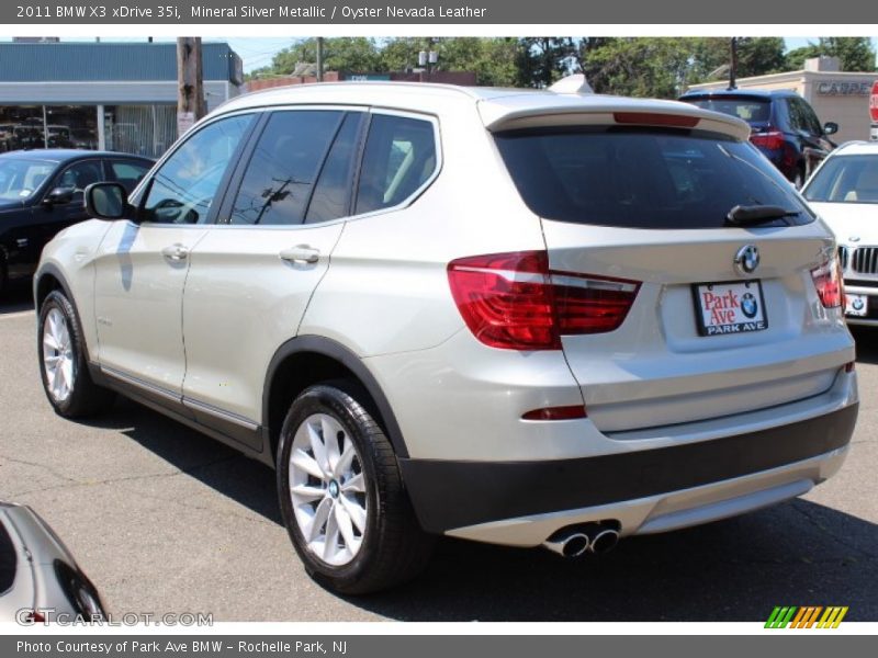 Mineral Silver Metallic / Oyster Nevada Leather 2011 BMW X3 xDrive 35i