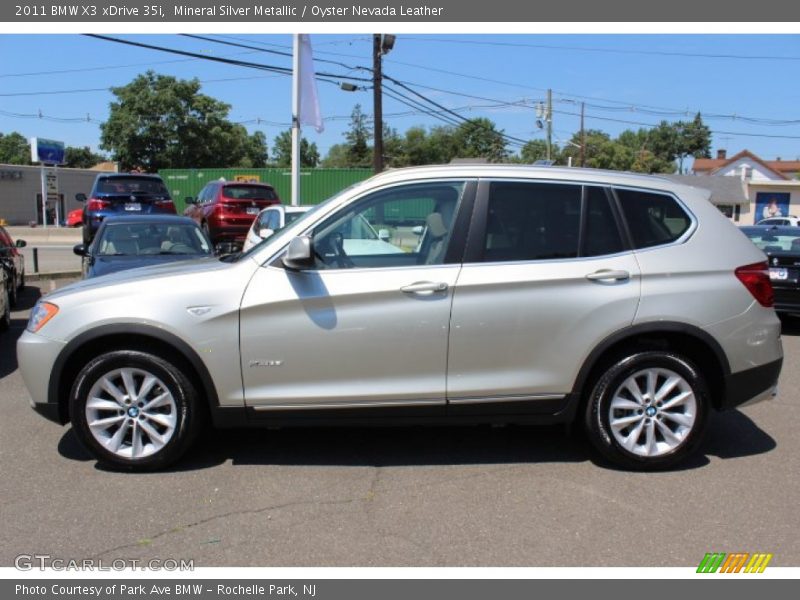 Mineral Silver Metallic / Oyster Nevada Leather 2011 BMW X3 xDrive 35i