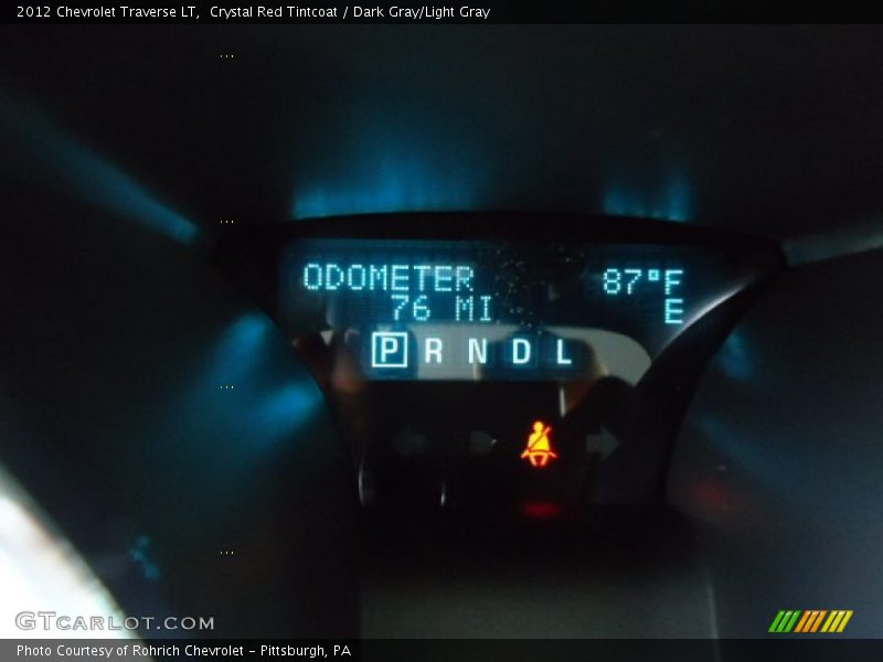 Crystal Red Tintcoat / Dark Gray/Light Gray 2012 Chevrolet Traverse LT