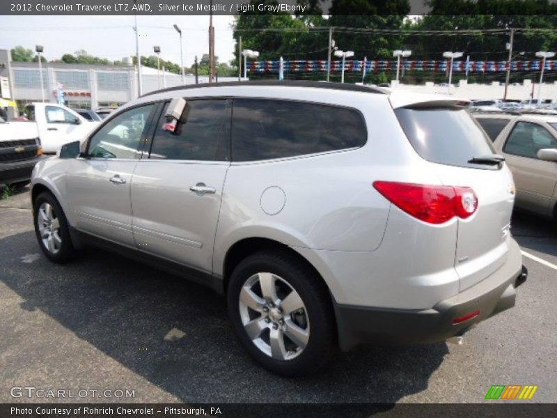 Silver Ice Metallic / Light Gray/Ebony 2012 Chevrolet Traverse LTZ AWD