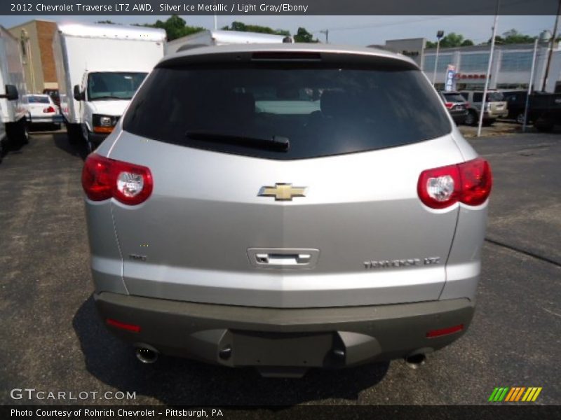 Silver Ice Metallic / Light Gray/Ebony 2012 Chevrolet Traverse LTZ AWD