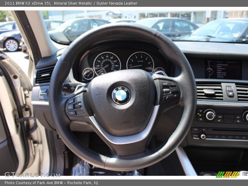 Mineral Silver Metallic / Oyster Nevada Leather 2011 BMW X3 xDrive 35i