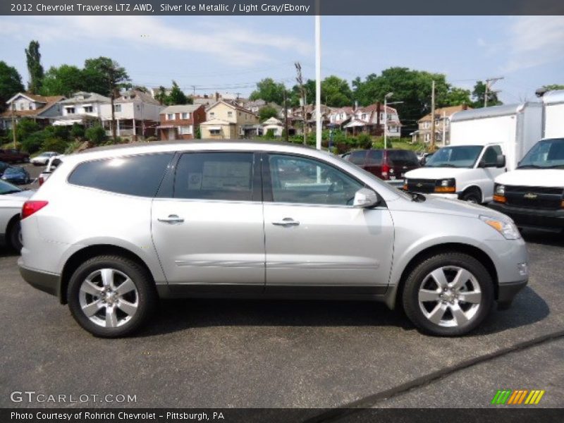 Silver Ice Metallic / Light Gray/Ebony 2012 Chevrolet Traverse LTZ AWD