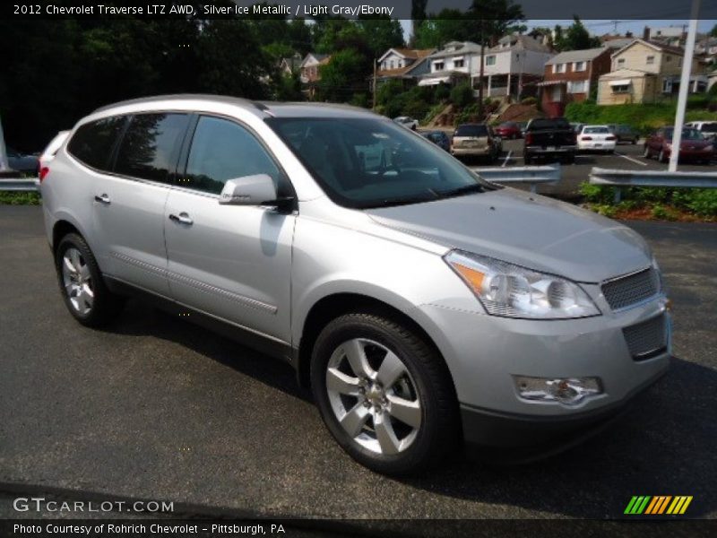 Silver Ice Metallic / Light Gray/Ebony 2012 Chevrolet Traverse LTZ AWD