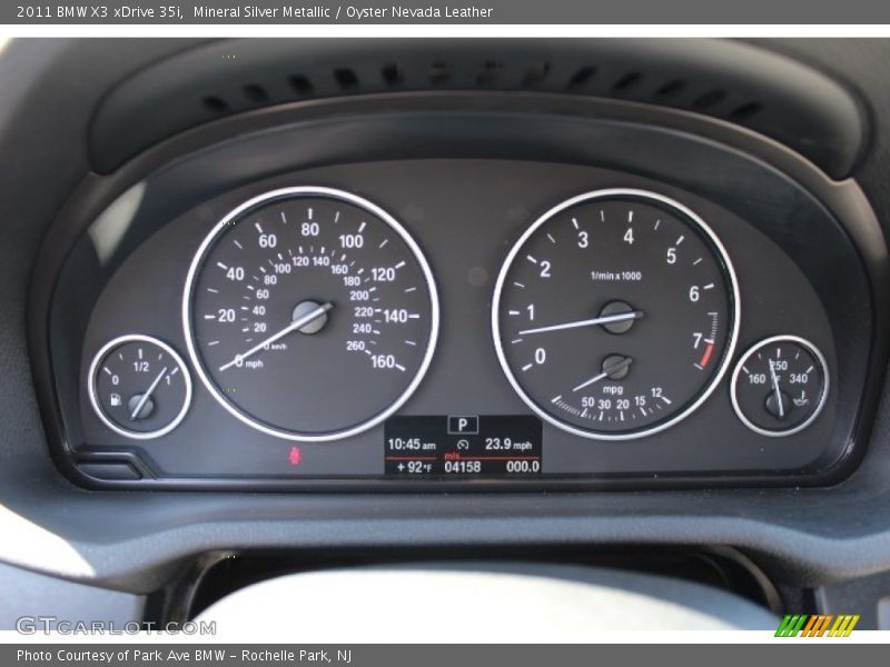 Mineral Silver Metallic / Oyster Nevada Leather 2011 BMW X3 xDrive 35i