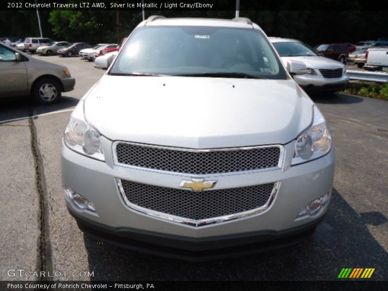 Silver Ice Metallic / Light Gray/Ebony 2012 Chevrolet Traverse LTZ AWD