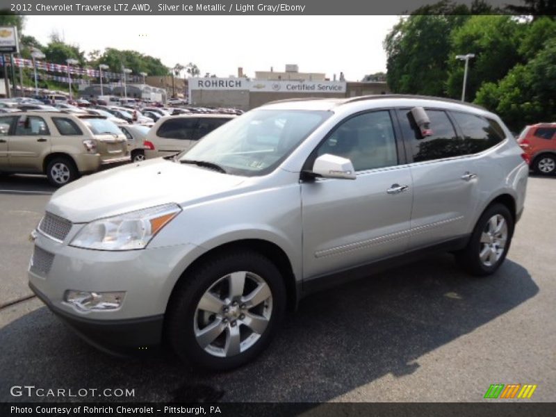Silver Ice Metallic / Light Gray/Ebony 2012 Chevrolet Traverse LTZ AWD