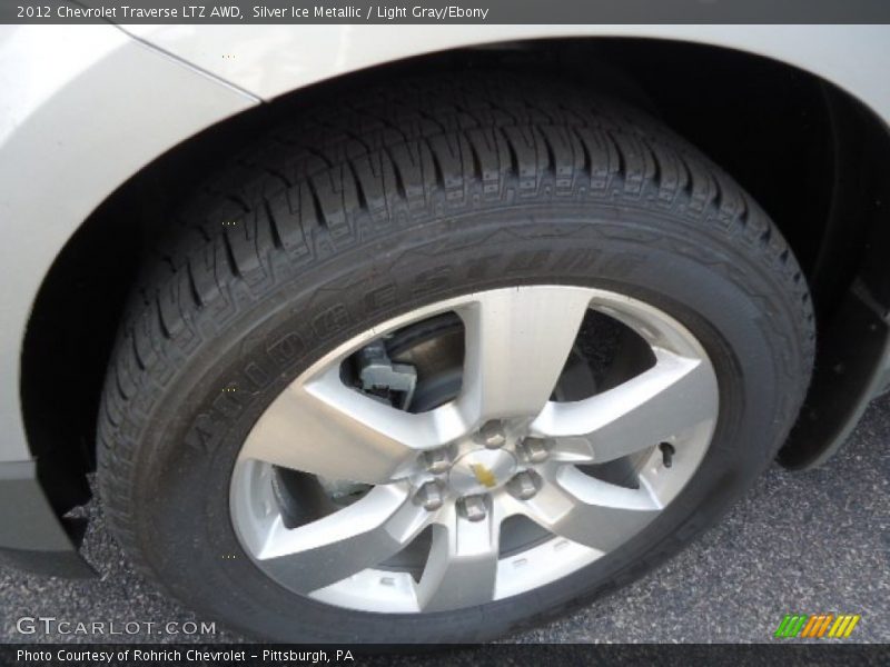 Silver Ice Metallic / Light Gray/Ebony 2012 Chevrolet Traverse LTZ AWD