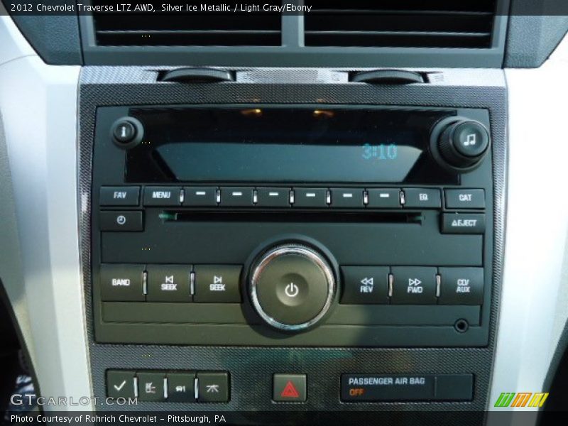 Silver Ice Metallic / Light Gray/Ebony 2012 Chevrolet Traverse LTZ AWD