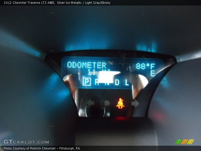 Silver Ice Metallic / Light Gray/Ebony 2012 Chevrolet Traverse LTZ AWD