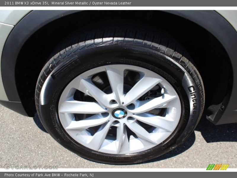 Mineral Silver Metallic / Oyster Nevada Leather 2011 BMW X3 xDrive 35i
