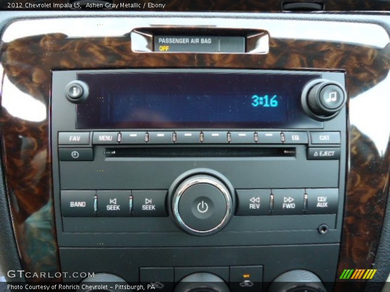 Ashen Gray Metallic / Ebony 2012 Chevrolet Impala LS