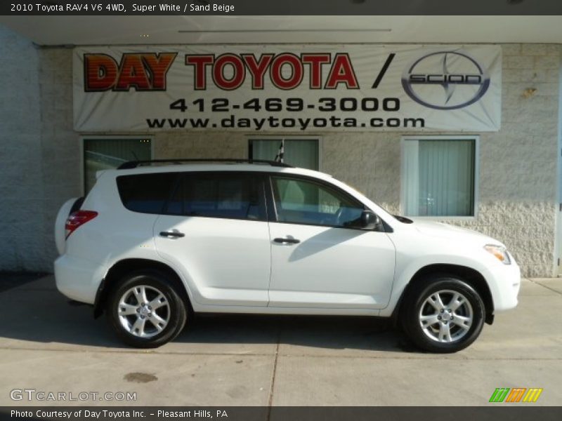 Super White / Sand Beige 2010 Toyota RAV4 V6 4WD