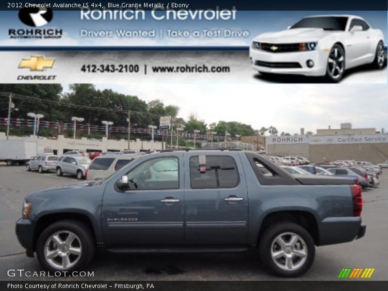 Blue Granite Metallic / Ebony 2012 Chevrolet Avalanche LS 4x4