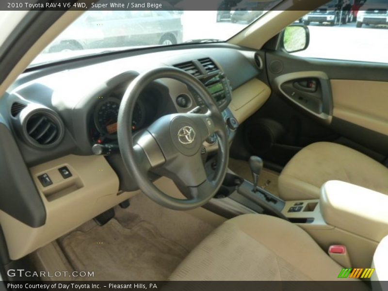 Super White / Sand Beige 2010 Toyota RAV4 V6 4WD